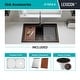 preview thumbnail 6 of 5, 33 Inch Lexicon Platinum Quartz Composite Drop-in Undermount Single Bowl Workstation Galaxy Mocha Kitchen Sink LP-750TM-M
