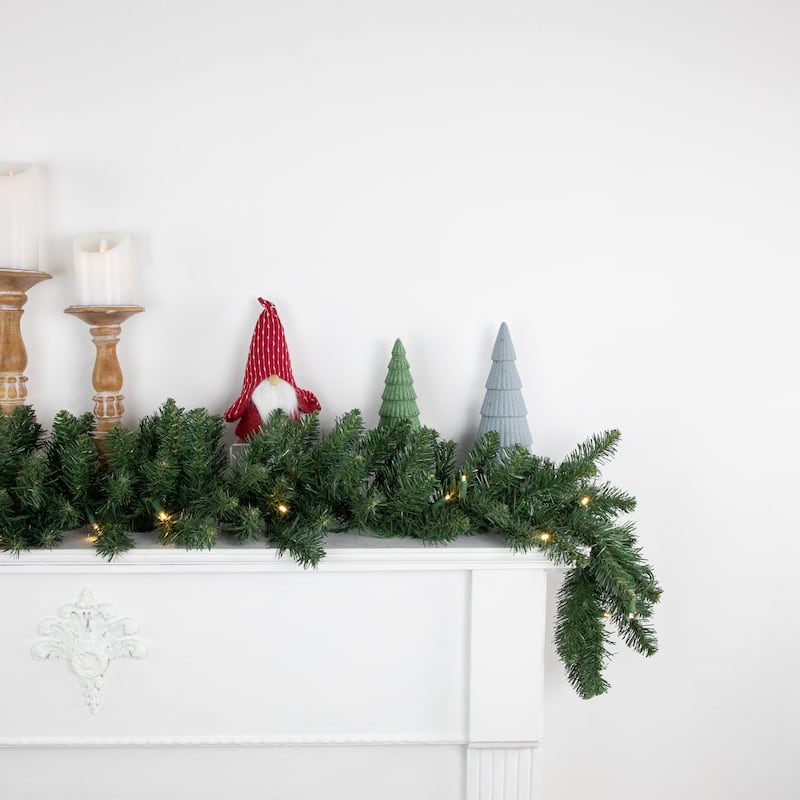 9ft x 12in Buffalo Fir Artificial Christmas Garland - Warm White LED