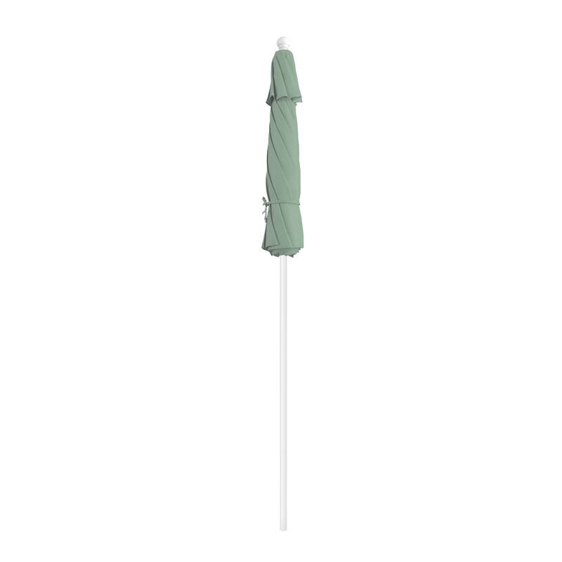 California Umbrella 7.5' Venture Series Patio Umbrella, White Aluminum Pole Fiberglass Ribs Push Lift, Pacifica Pacific Blue