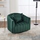 preview thumbnail 12 of 31, 40.35"W Upholstered Oversized Accent Barrel Chair and Half Cozy 360°Swivel Sofa with 3 Pillows, Pumpkin-Shape Club Armchair