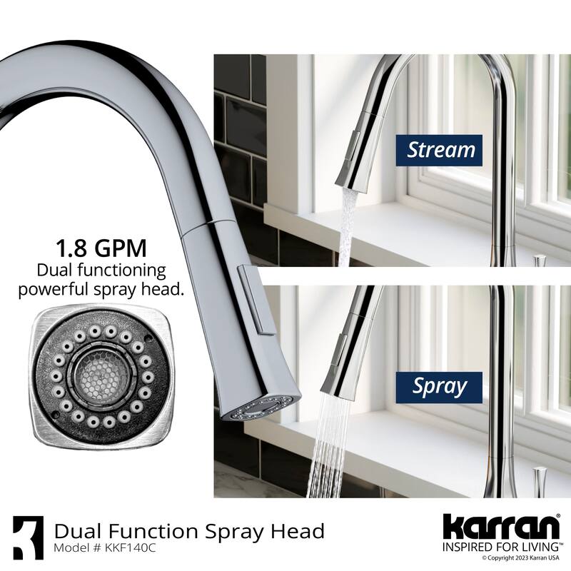 Karran Standerton KKF140 Single Handle Pull-Down Sprayer Kitchen Faucet