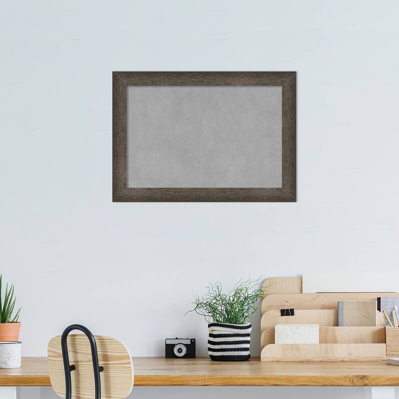 Amanti Art Dappled Light Bronze Narrow Framed Magnetic Board