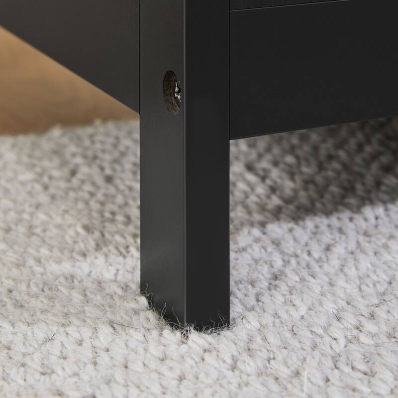 Yaheetech 3 Tier X-Design End Table Storage Cabinet for Living Room