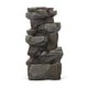 preview thumbnail 2 of 9, Candler Outdoor Tier Rock Fountain Outdoor 4 by Christopher Knight Home