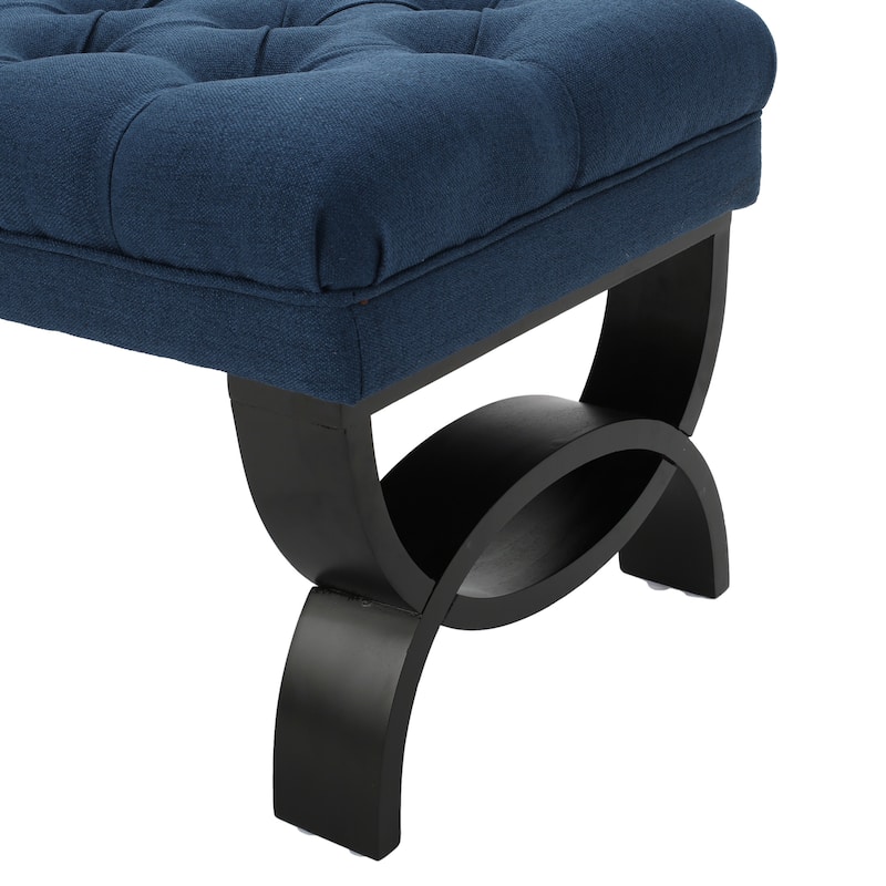 Scarlette Tufted Fabric Ottoman Bench by Christopher Knight Home - 41.00" L x 17.25" W x 16.75" H