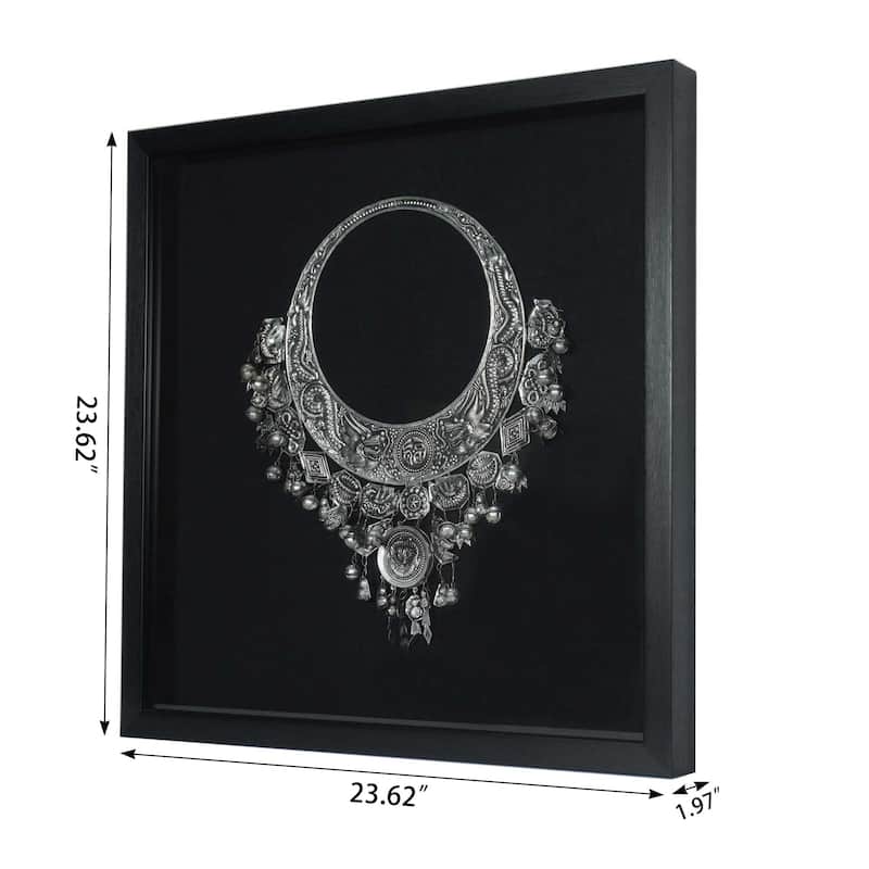 HUJI Tribal Grand Necklace Shadow Box Wall Decor