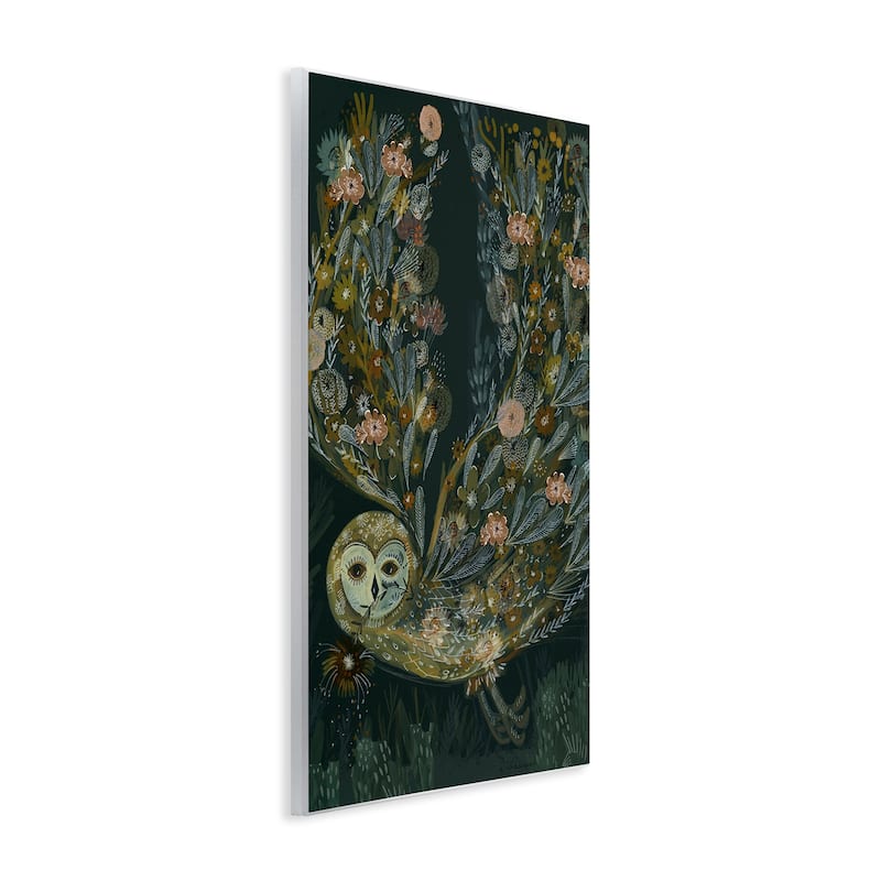 Stupell Floral Folk Barn Owl Wall Plaque Art Design By Kay Widdowson