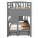 preview thumbnail 6 of 16, Twin XL Stairway Loft Bed with Twin Size Trundle, Desk and 3 Drawers, Storage