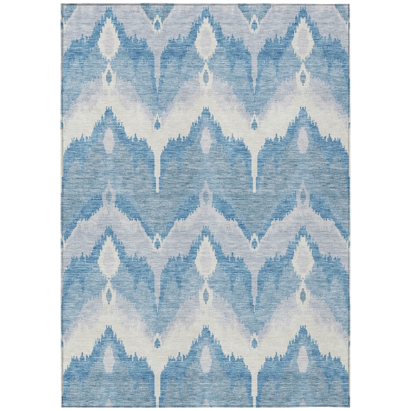 HomeRoots Ikat Transitional Rectangle Outdoor Rug