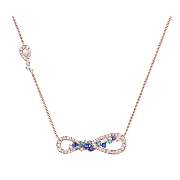 blue sapphire infinity necklace