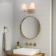 preview thumbnail 26 of 30, Modern 3-Light Gold Bathroom Vanity Light Fabric Wall Sconces