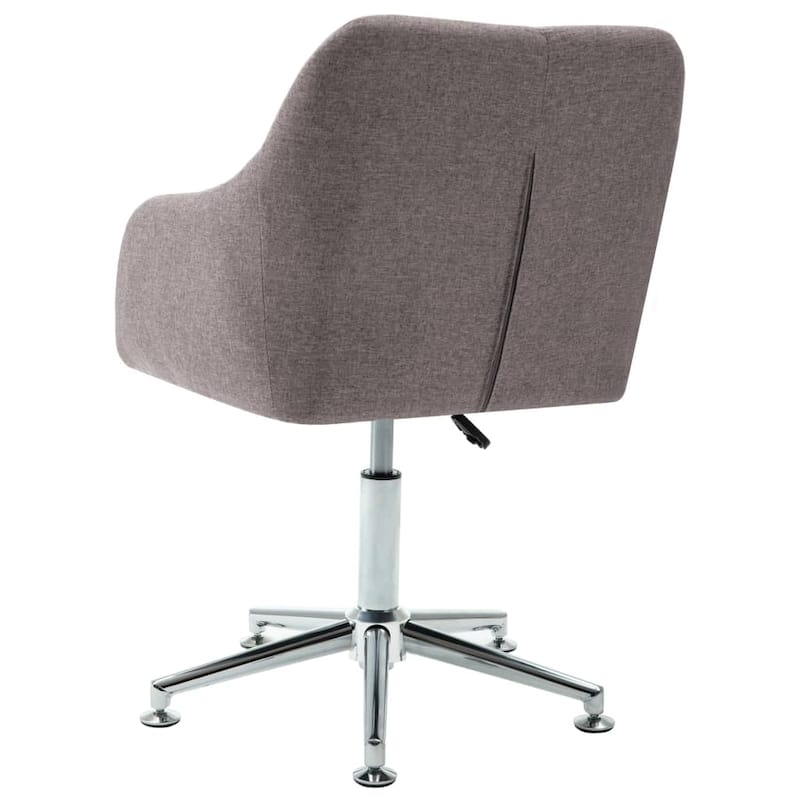 vidaXL Dining Chair 360 Degrees Swivel Accent Desk Chair with Arms Fabric - 21.7" x 20.9" x (30.7"-36.2")