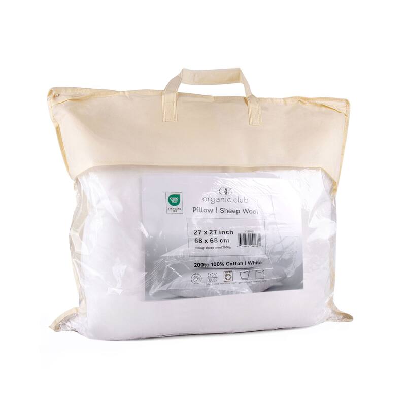 OrganicClub Camel Wool-Filled Pillow Size 27x27"