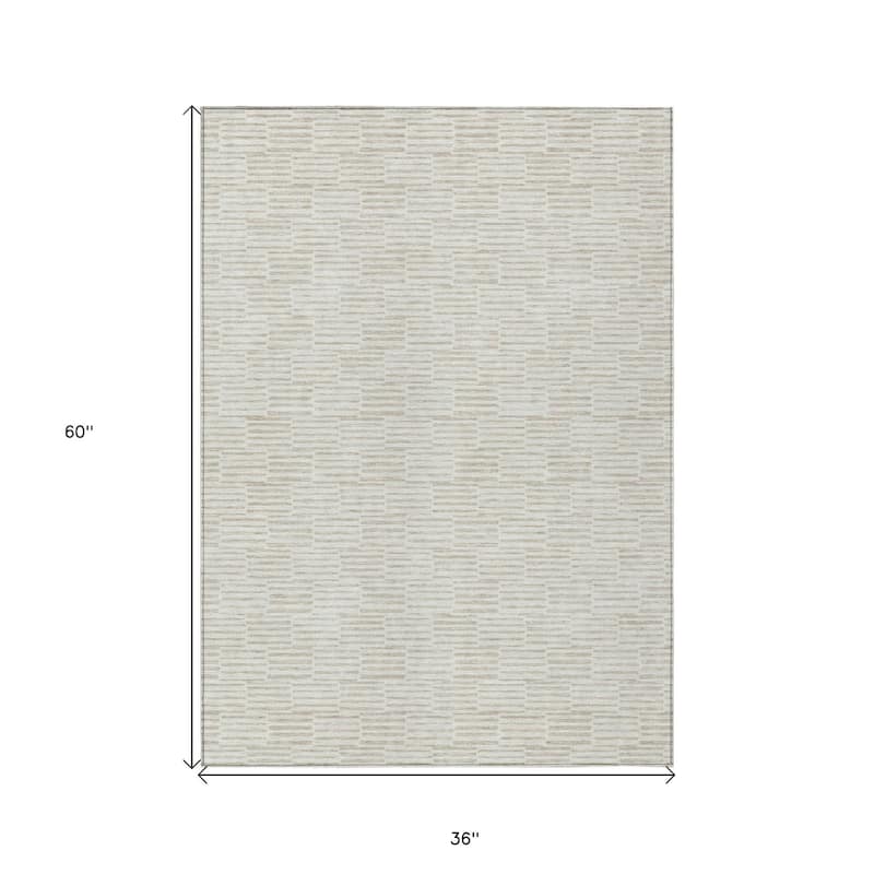 HomeRoots Geometric Transitional Rectangle Outdoor Rug