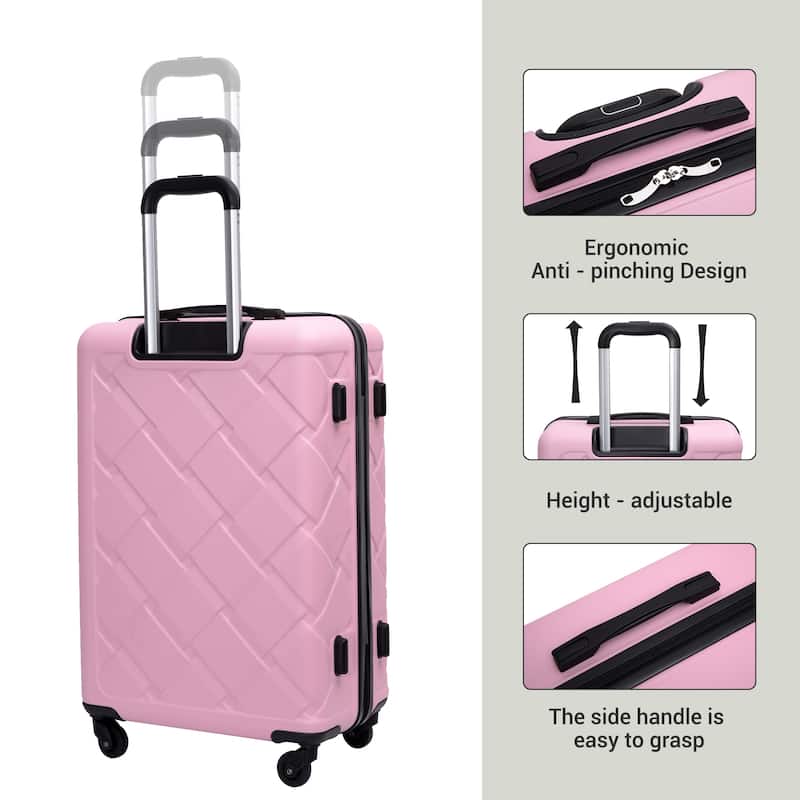 Hardshell Suitcase with Spinner Wheels ABS Luggage Sets Lightweight Durable Suitcase