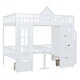 preview thumbnail 16 of 37, Impression & Beautiful Full-Over-Full Bunk Bed with Changeable Table,Elegant Children Bed