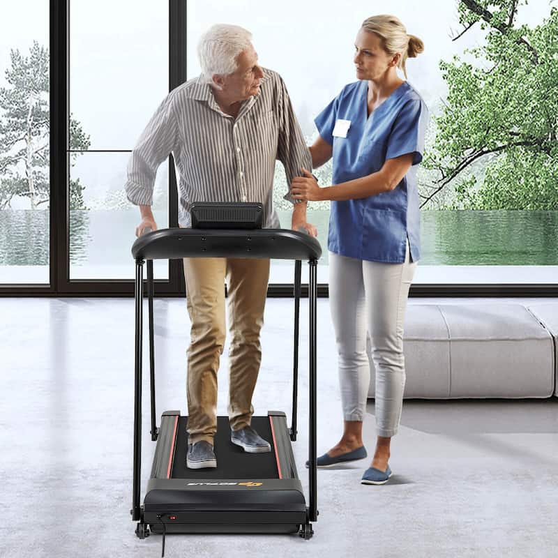 Costway 2.5 HP Walking Treadmill with Long Handrails for Seniors - See Details