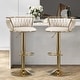 preview thumbnail 11 of 11, Modern Velvet Adjustable Swivel Bar Stools Set of 2