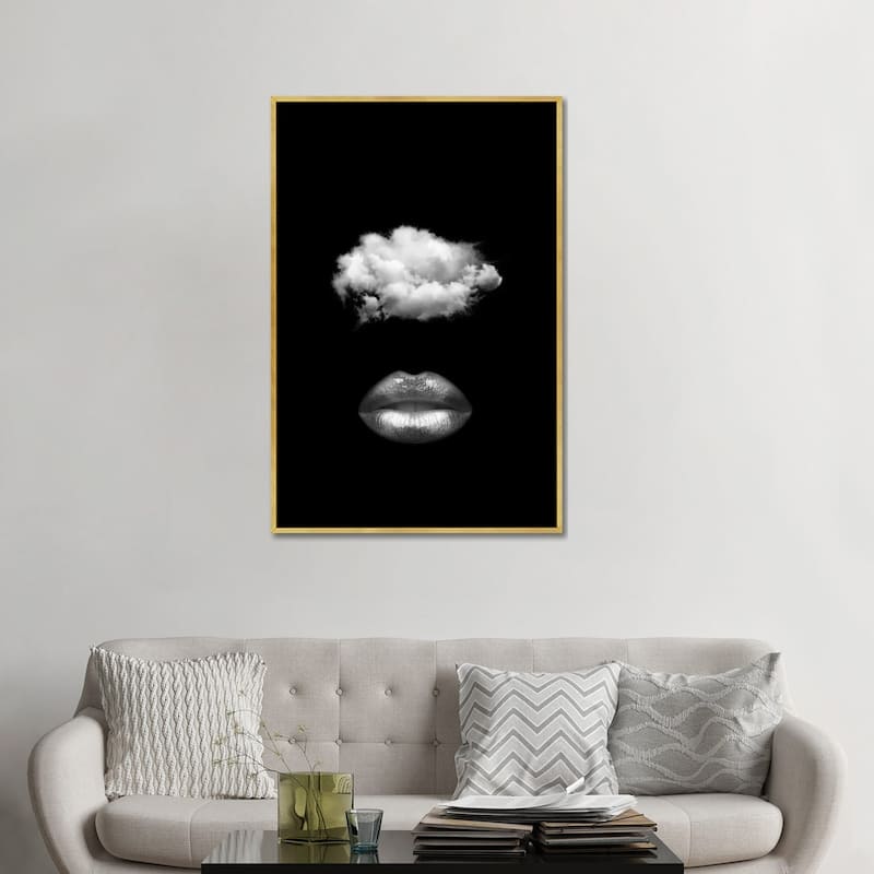 iCanvas "Lips" by Tatiana Amrein Framed