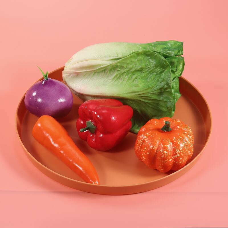 11.5" x 1" Round Restaurant Serving Trays, 2 Pack Food Service Tray, Orange