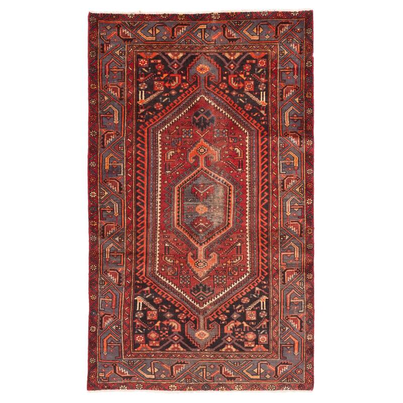ECARPETGALLERY Hand-knotted Andelz Red Wool Rug - 4'5 x 7'5