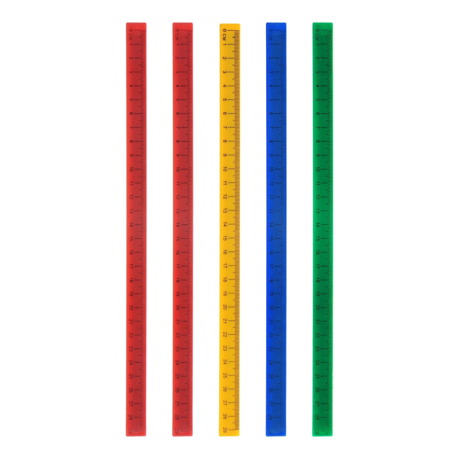 5pcs Whiteboard Magnetic Ruler 29cm Metric Blackboard Straight Rulers - Multicolor