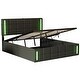 preview thumbnail 26 of 25, Full Size Upholstered Storage Bed with LED Lights, Hydraulic Storage System and USB Charging Station for Kids Teens Adults