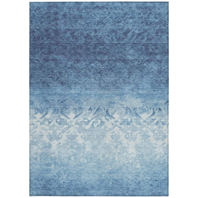 HomeRoots Damask Transitional Rectangle Outdoor Rug