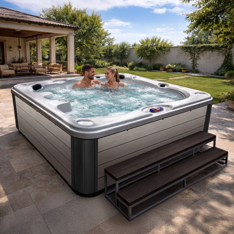 American Spas 7-Person 40-Jet Premium Acrylic Bench Spa Standard Hot Tub with Ozonator and 5.5kW Heater