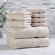 preview thumbnail 89 of 138, Superior Heritage Egyptian Cotton Absorbent 8-Piece Towel Set Stone