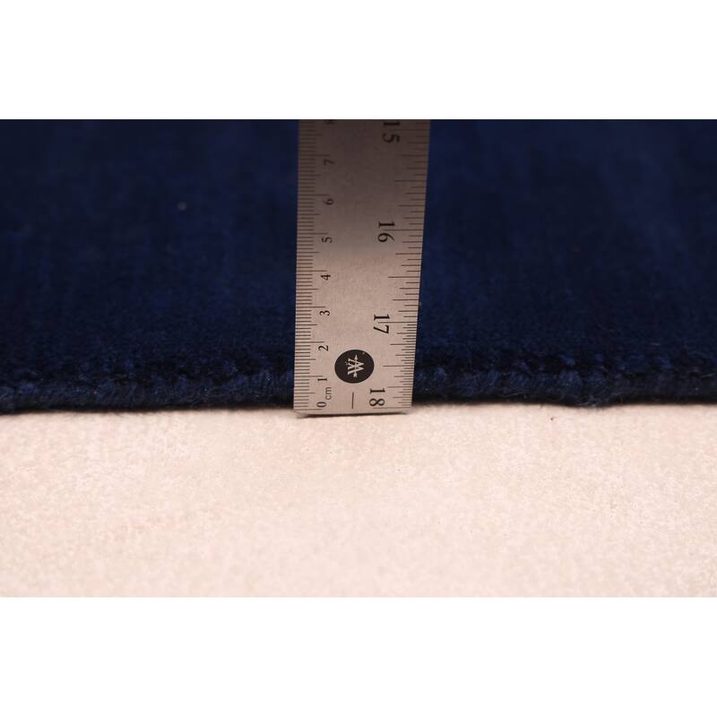 ECARPETGALLERY Hand Loomed Kashkuli Gabbeh Navy Wool Rug - 5'3 x 7'7