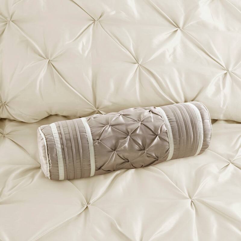 GDF Studio - Laurel 7-Piece Tufted Comforter Set with Decorative Pillows