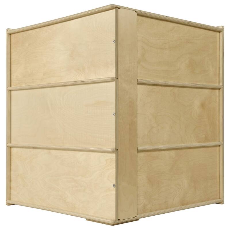 Contender Brich Wood BookShelf, 2 Storage Display Shelves, Sturdy Bookcase Classroom Organizer For Toys - 27.75-Inch Height