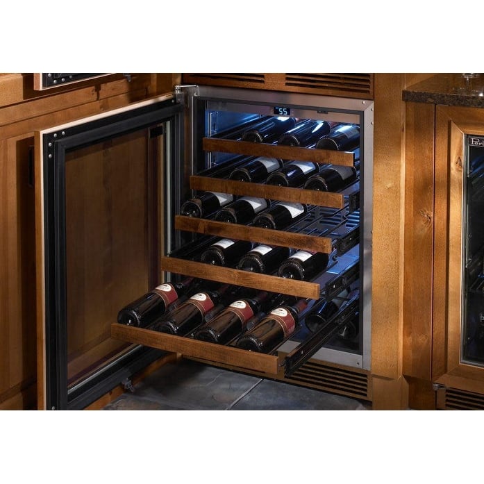 Perlick 24 Inch Wide 45 Bottle Capacity Built-In Wine Cooler with Left