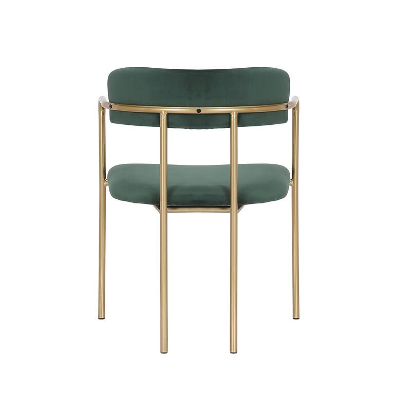 Porthos Home Eder Dining Chairs Set of 2, Velvet, Gold Chrome