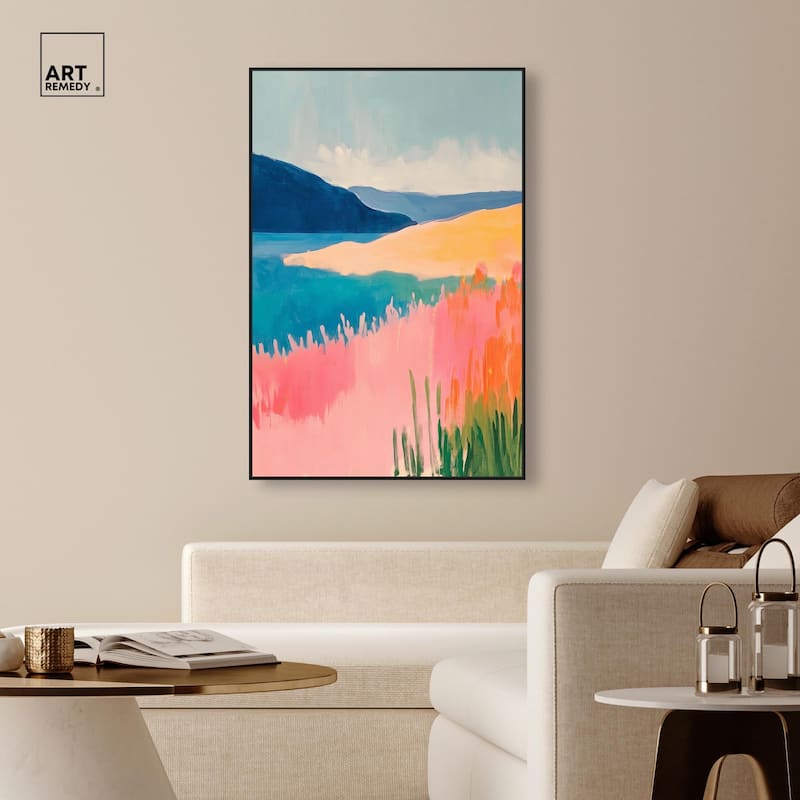 Meadow Meets the Sea Canvas by Art Remedy