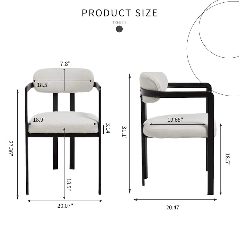 Upholstery Dining Chairs Set of 2