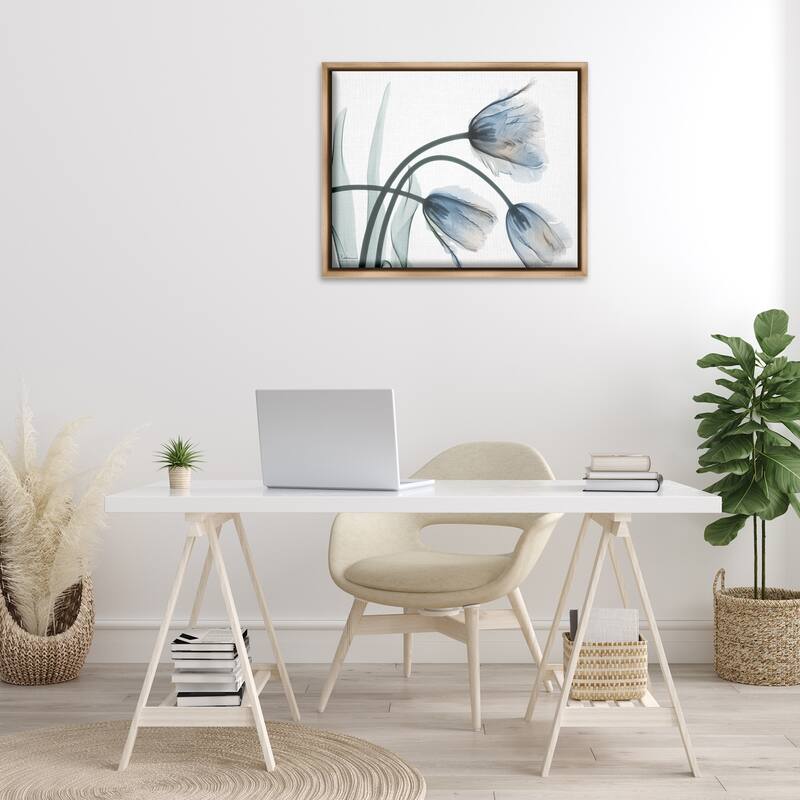 Stupell Trendy Mod Tulips Framed Floater Canvas Wall Art Design By Albert Koetsier