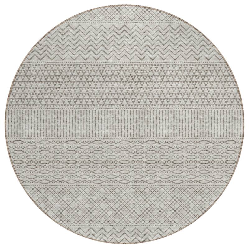 HomeRoots Chevron Modern Rectangle Outdoor Rug