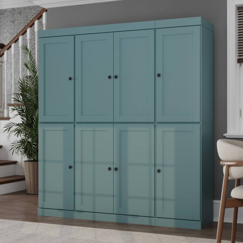 Palace Imports 100% Solid Wood 65" Pantry Cabinet with Shaker Doors, 2-Drawers and Adjustable Shelves