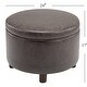 preview thumbnail 19 of 35, WOVENBYRD Large Round Storage Ottoman, Lift Off Lid