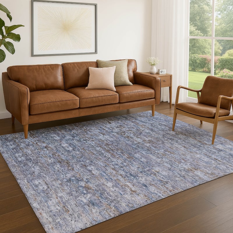 Machine Washable Indoor/ Outdoor Traditional Harmony Chantille Rug