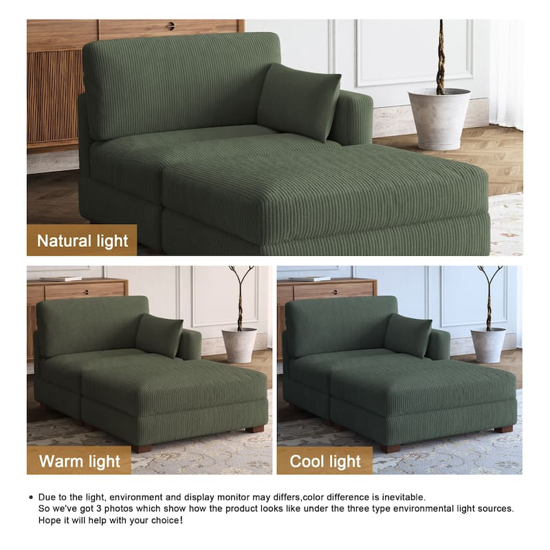Modular Sectional Sofa with Ottomans