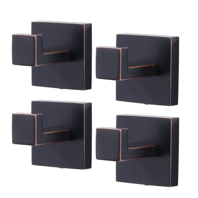 WOWOW J-Hook Wall Mount Robe/Towel Hook 4PCS