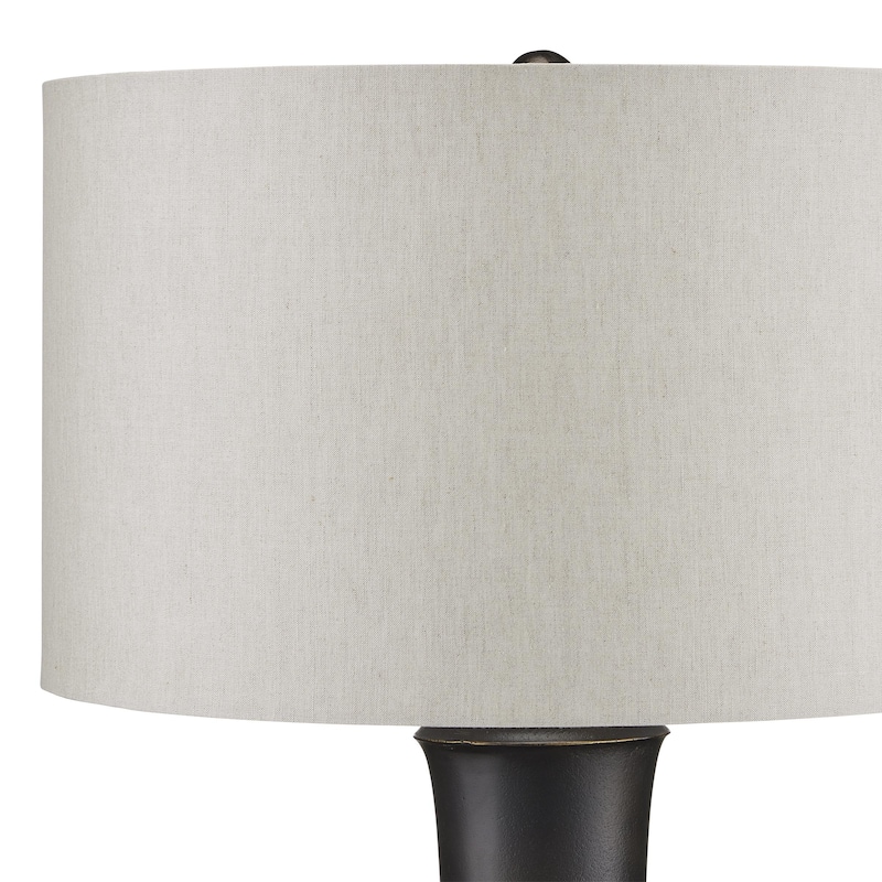 Currey & Company Silvestri Black Table Lamp - 32.5"h x 18"dia