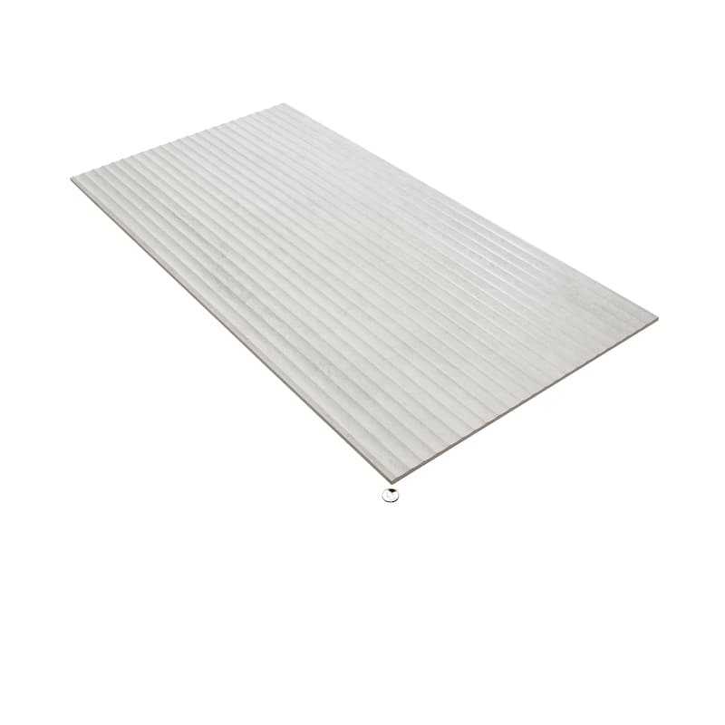 Terrain 24x48 White Beige Porcelain Large Format Fluted grooved Wall Tile (15.55 sq ft/case) - 2 Pack