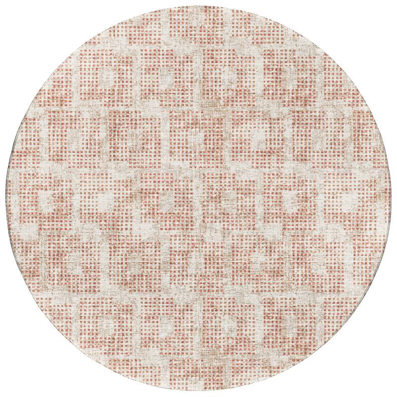 Indoor/ Outdoor Eleanor Modern Houndstooth Washable Rug
