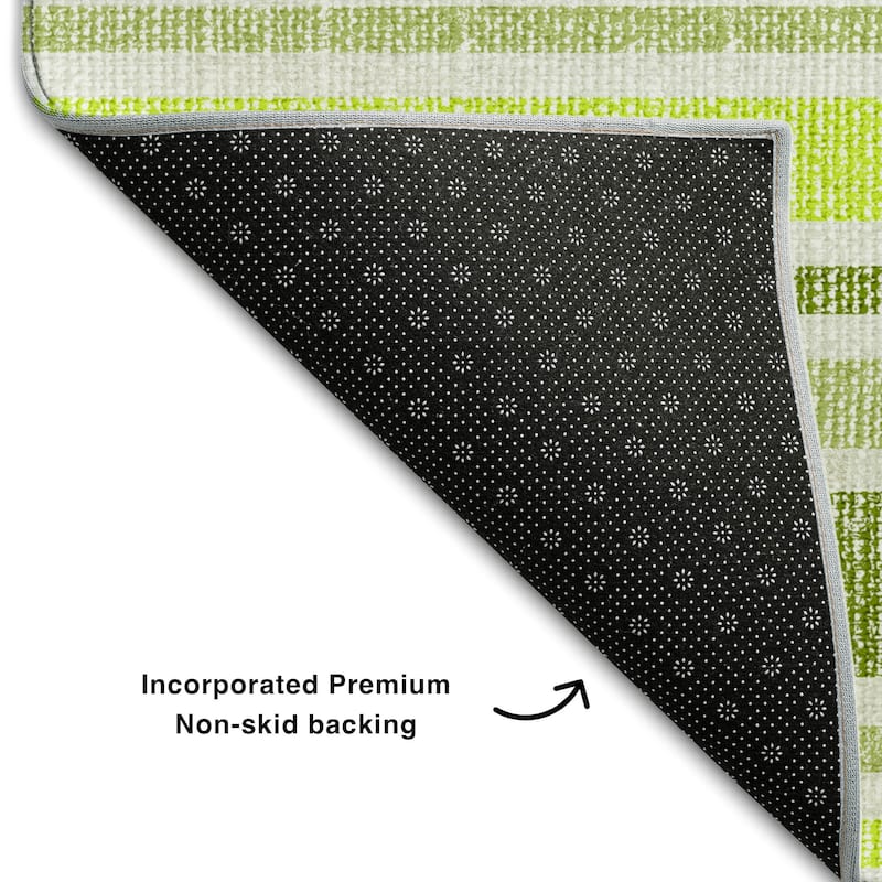 Premium Washable Super Soft Modern Cabana Stripe Mayfield Rug
