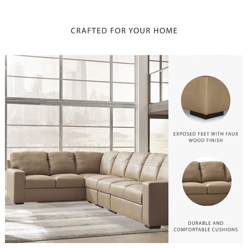 Signature Design by Ashley Bandon Brown 4-Piece Sectional - 153"W x 100"D x 41"H