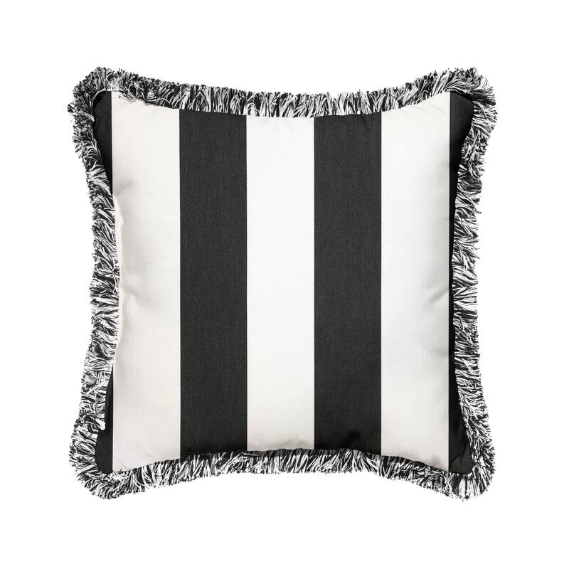 Sunbrella Cabana Classic Indoor/Outdoor Square Pillow with Fringe